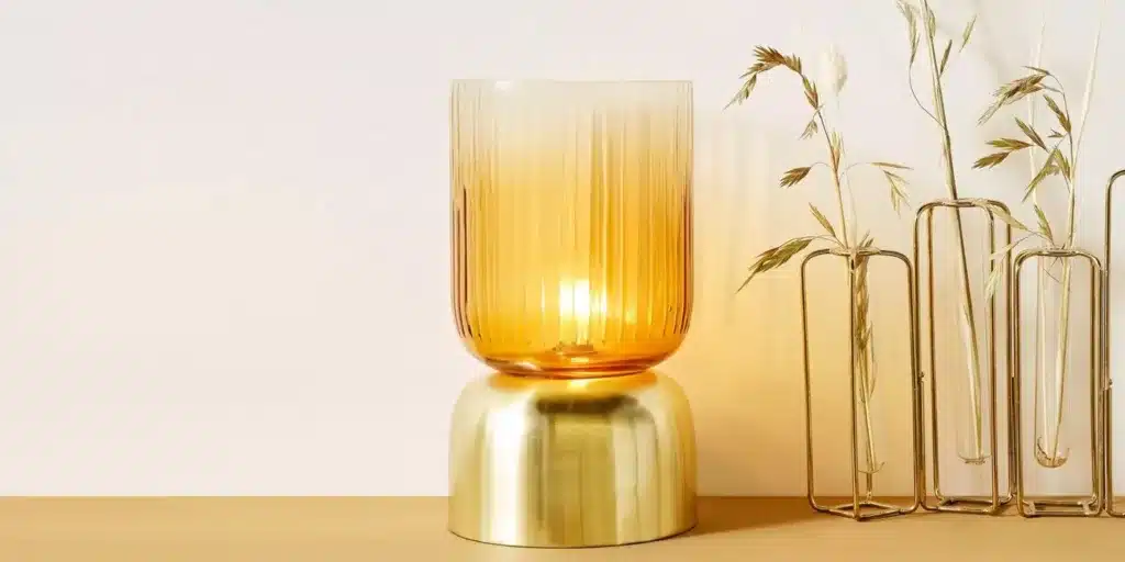 3. Fluted Glass Lamp