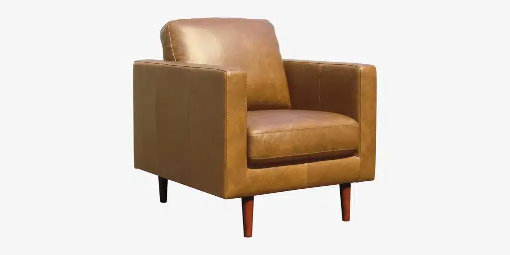 4. Rivet Revolve Modern Leather Armchair