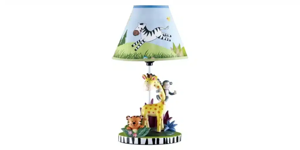 4. Table Lamp Sunny Safari Animals Thematic Kids