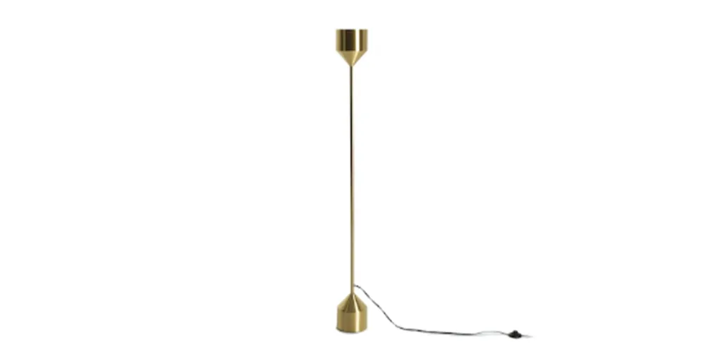 Barbell Brass Floor Lamp