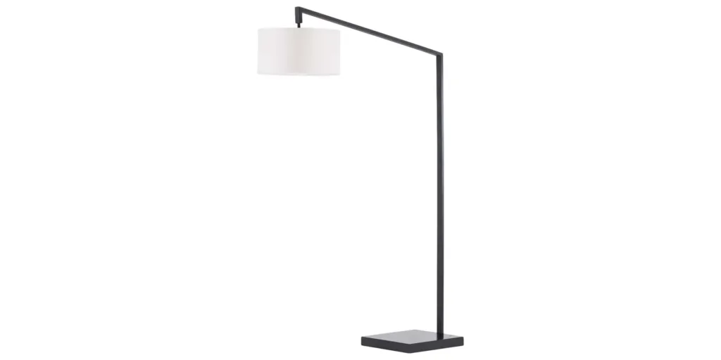 Chairside Arc Lamp in Matte Black with Step Switch