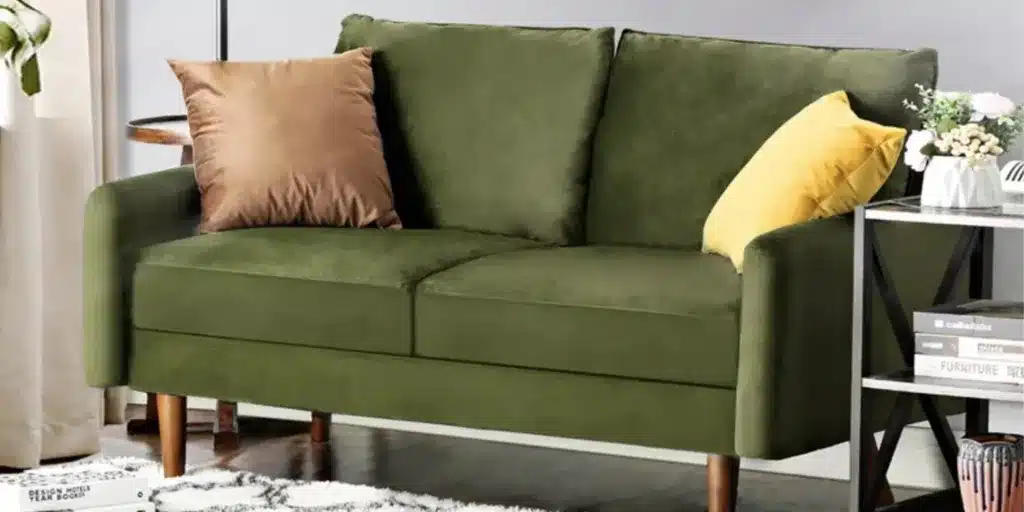 Charrissa Velvet Square Arm Loveseat