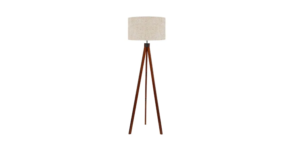 Lepower Wood Tripod Floor Lamp