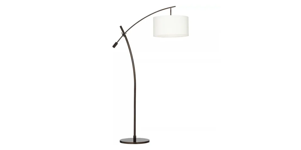Possini Euro Raymond Boom Arc Floor Lamp Warm Gold