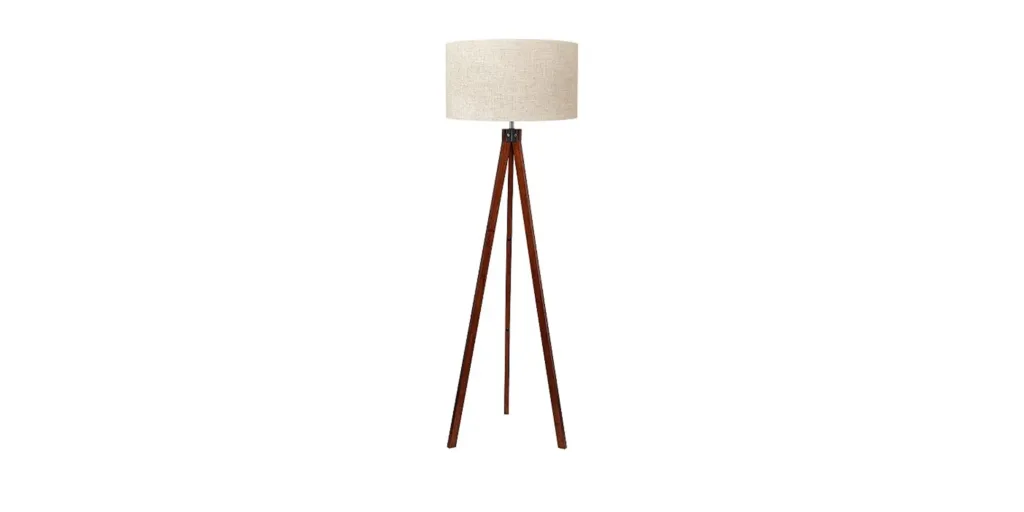 Wood Tripod Floor Lamp