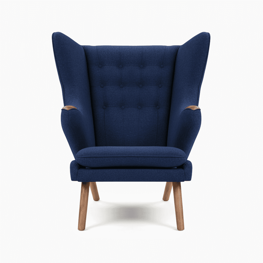 Papa Bear Chair and Ottoman Navy Blue 1 | Sohnne