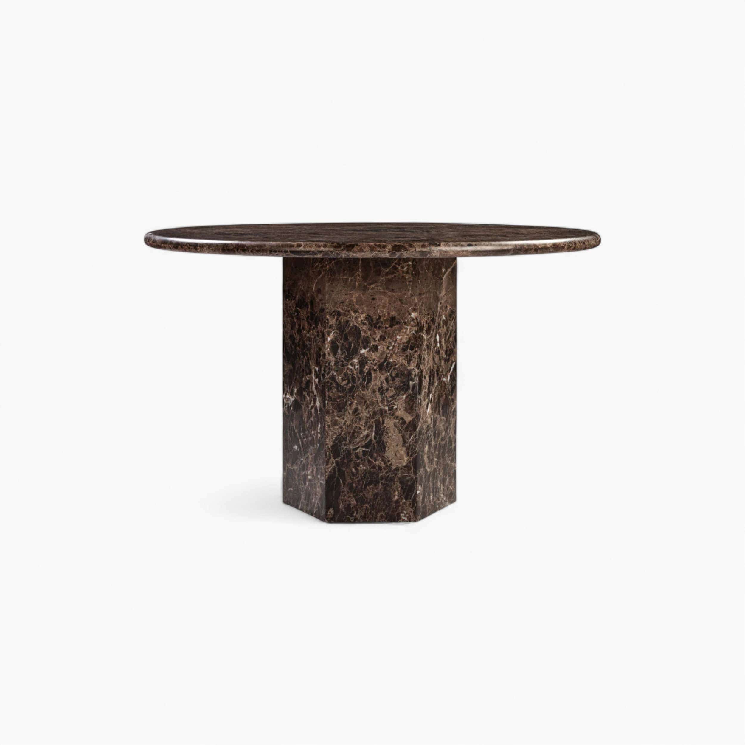 Saga Round47 Dark Emperador Marble 1