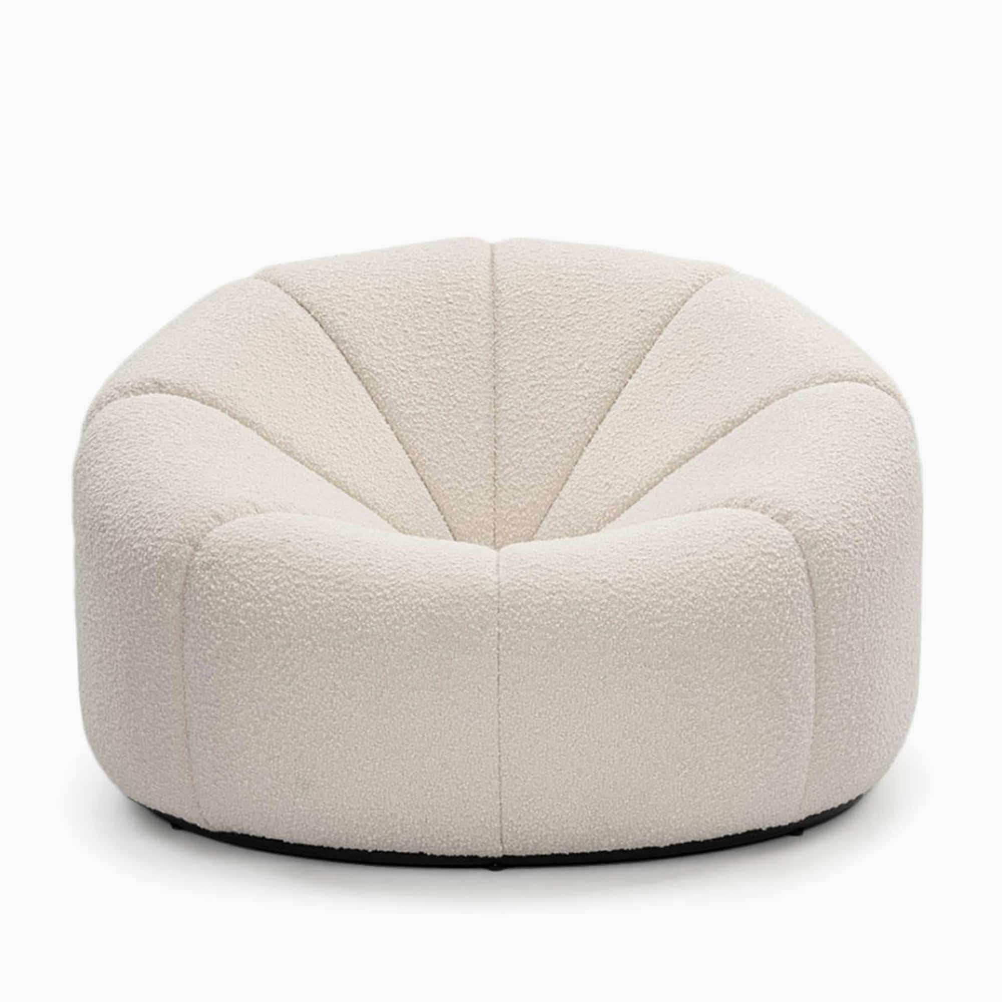 Alpha Club Armchair - White Bouclé (1)