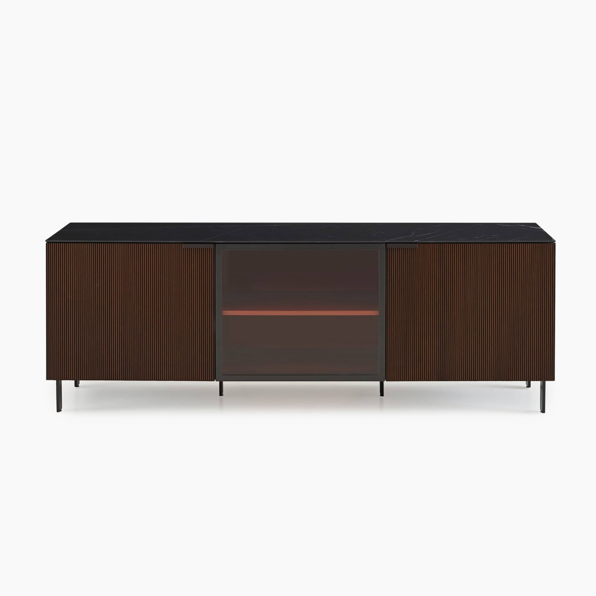 Selvans Sideboard 3 Doors with glass door 1
