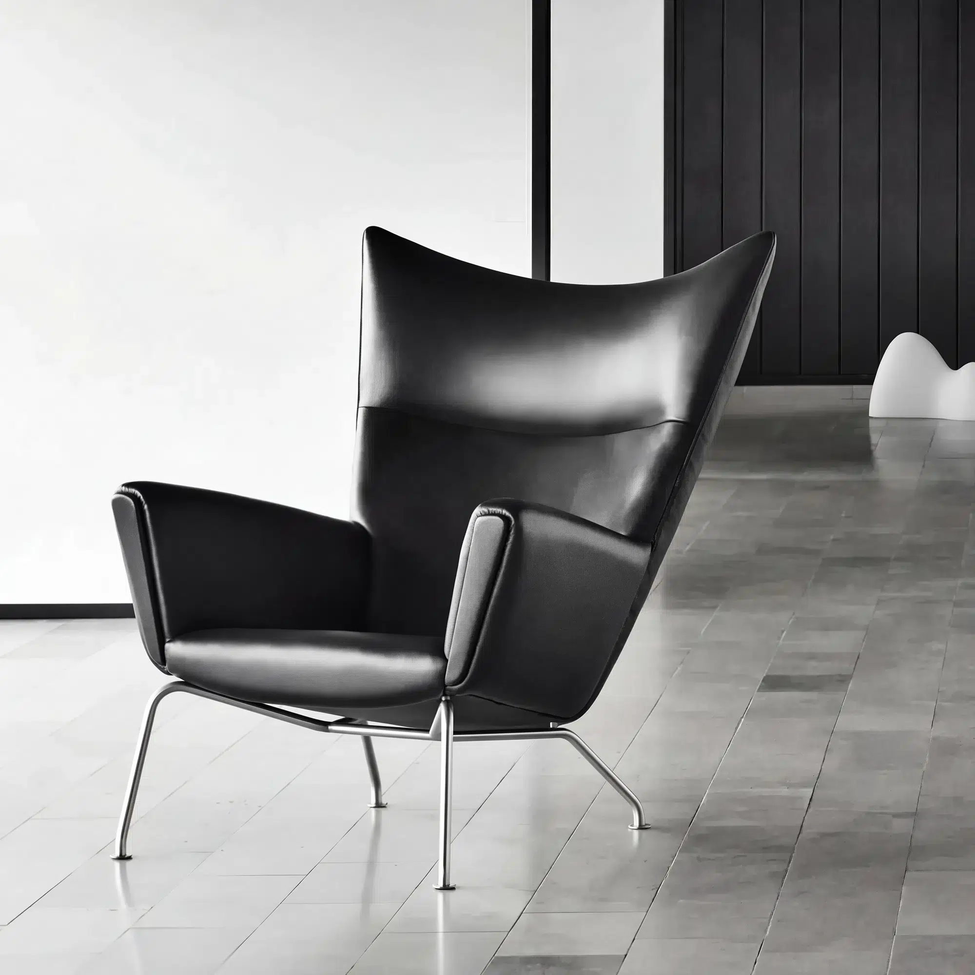 CH445 Wing Chair with Ottoman | Sohnne