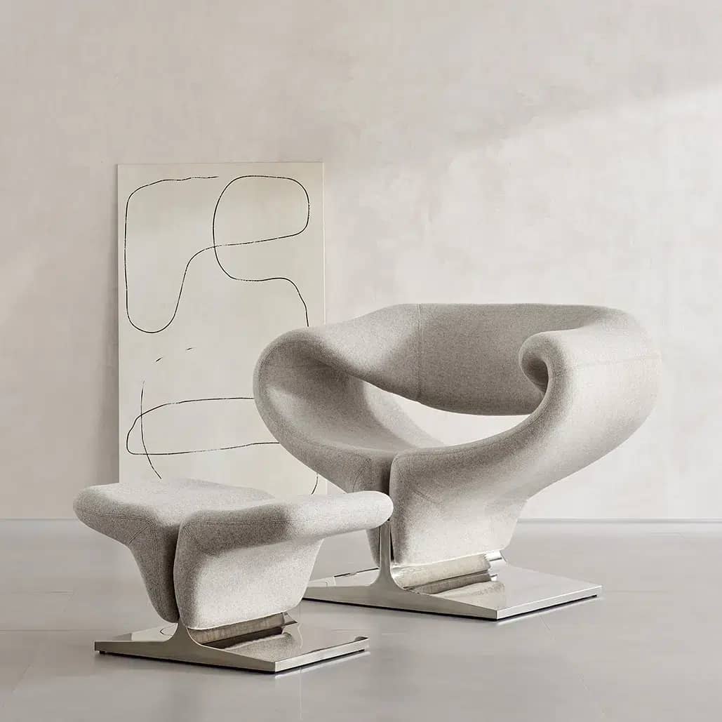 Ribbon Chair &amp; Ottoman | Sohnne