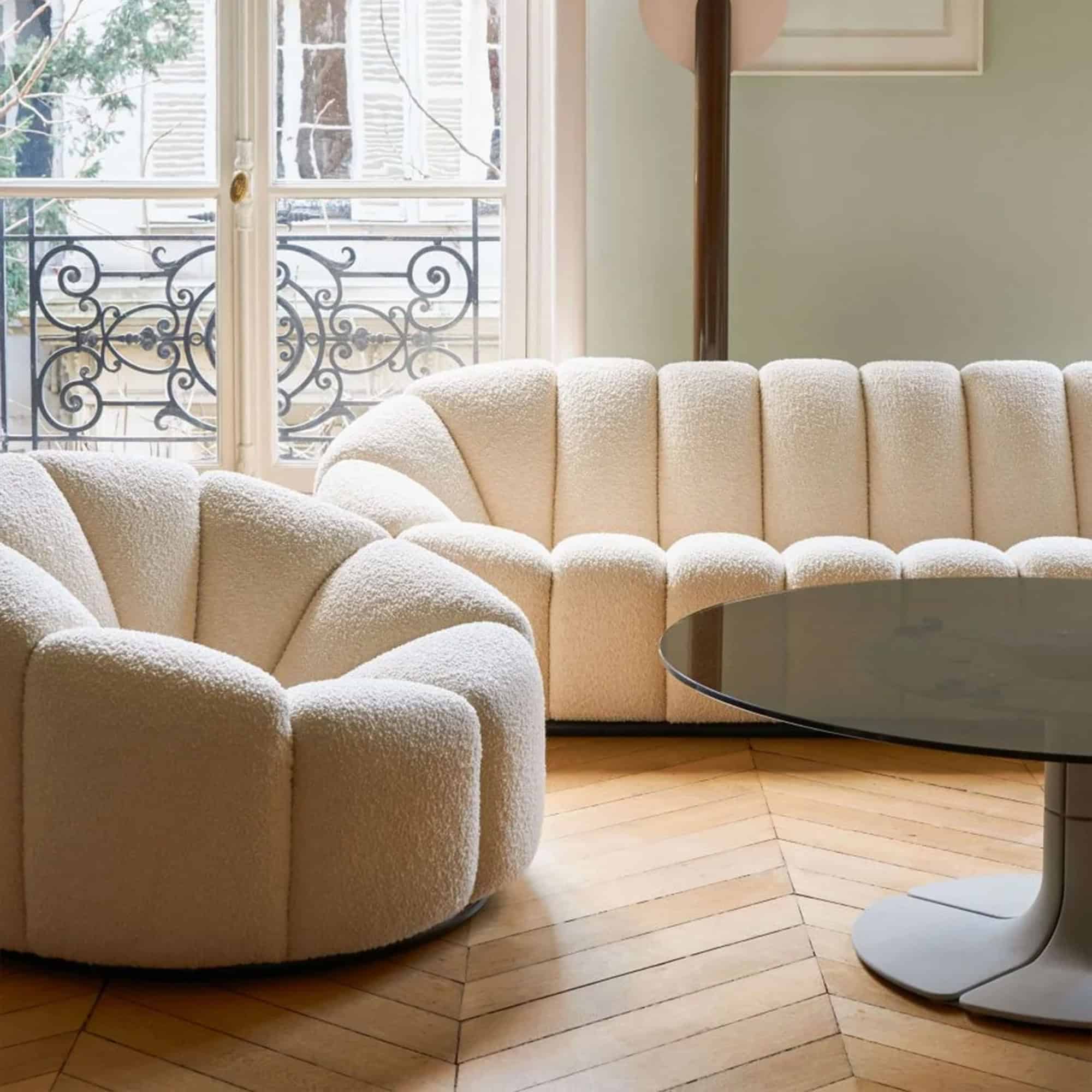 Alpha 3 Seater Sofa - White Bouclé (11)