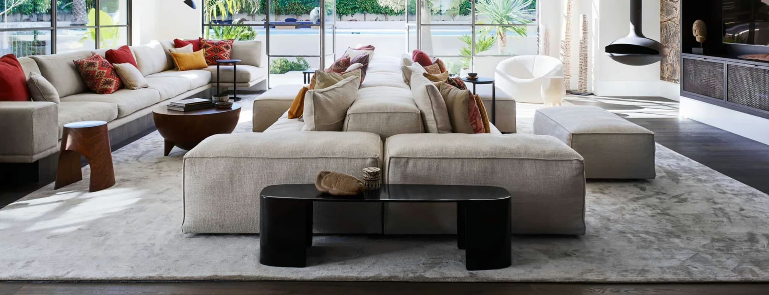 Living room with an Extrasoft modular sofa