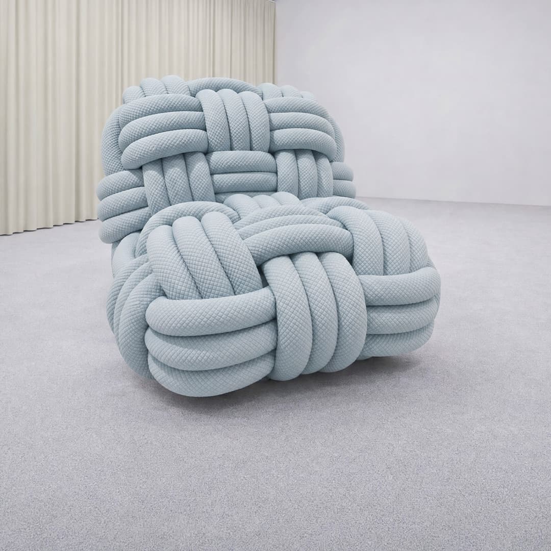 Julia and Peter Knitty Chair Blue 1