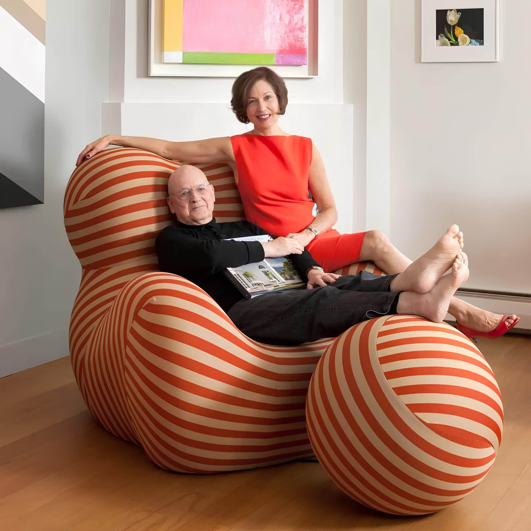 La Mamma Armchair & Ottoman, view 3