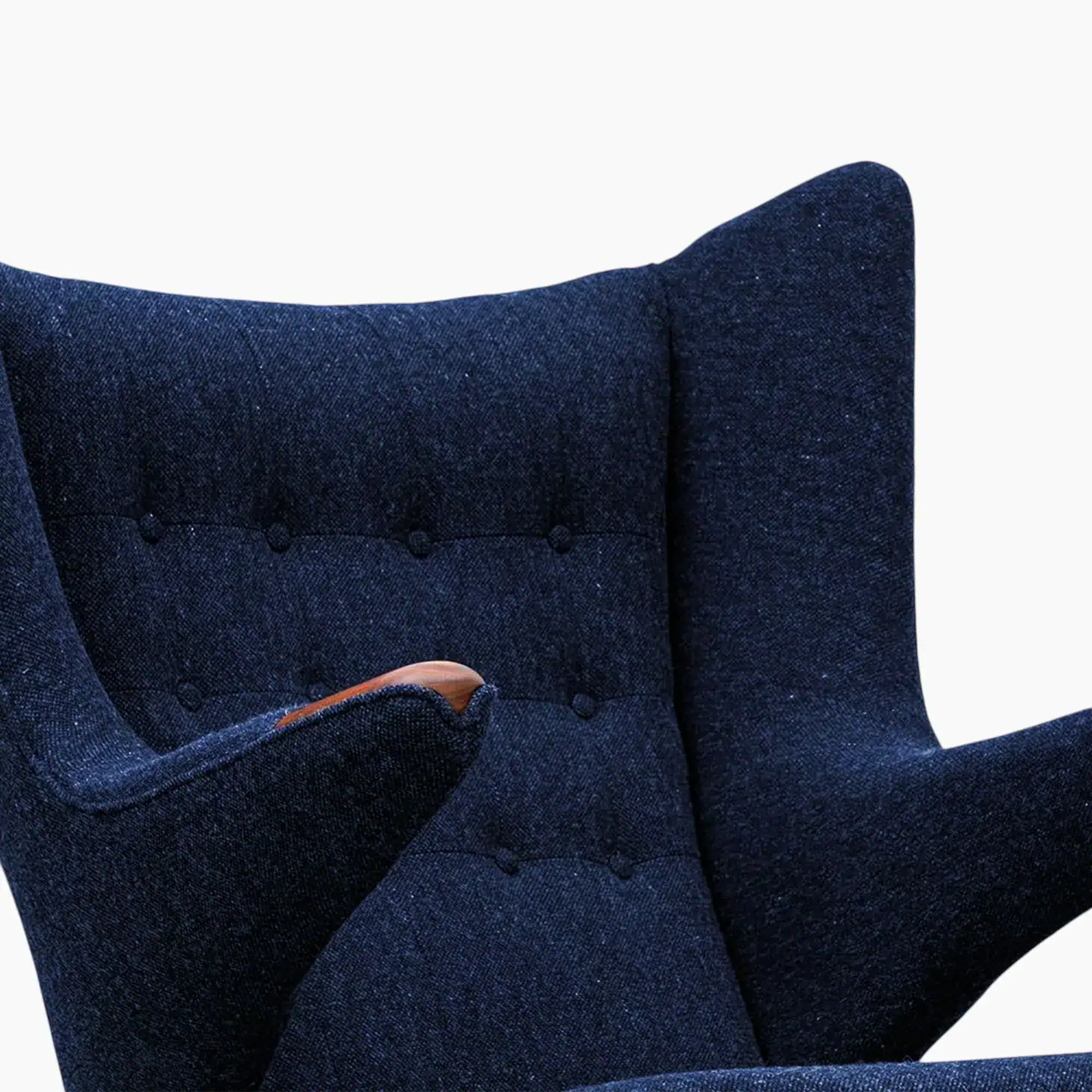 Papa Bear Chair and Ottoman Navy Blue 6 - Papa Bear Chair Replica,  Papa Bear Chair,  Hans J. Wegner