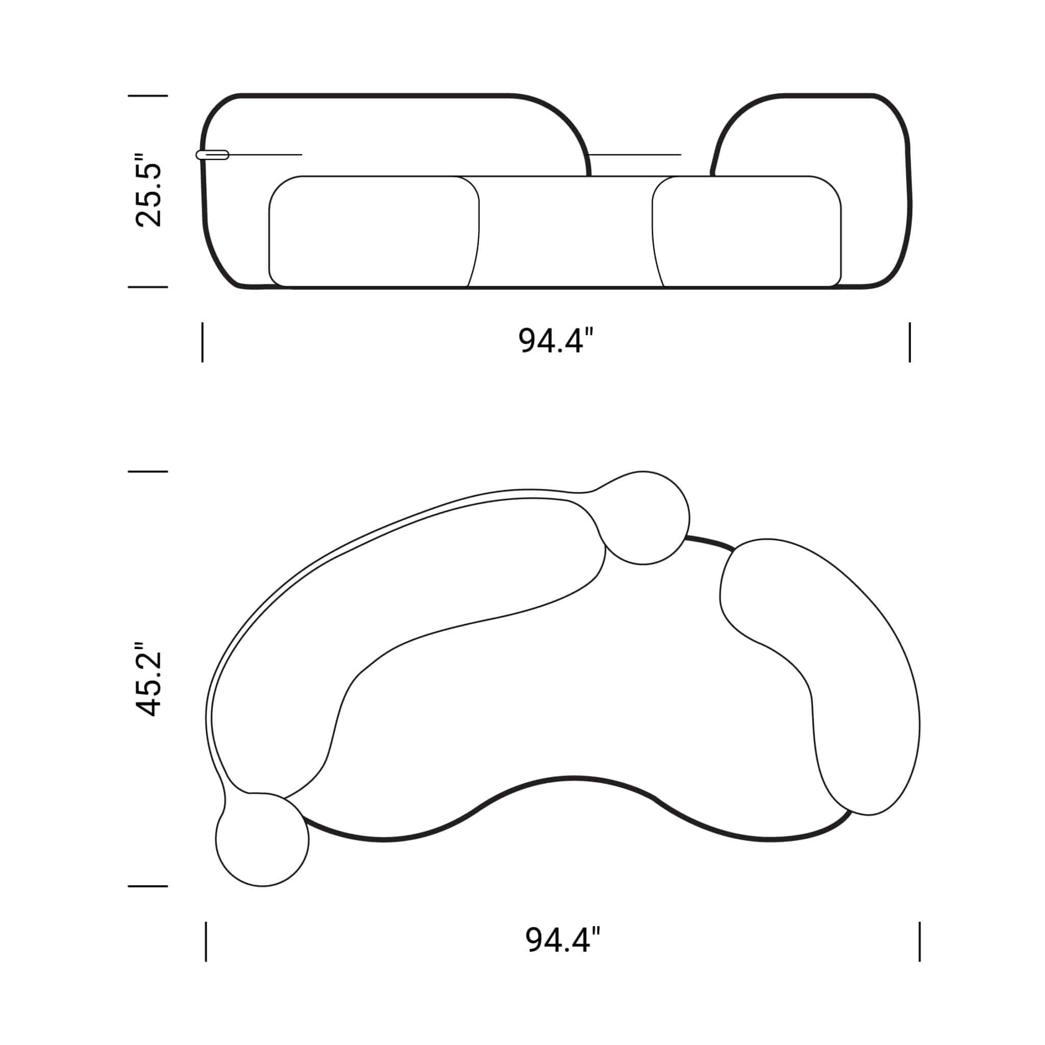 Newbury Sofa Dimension Mobile - Tateyama Sofa