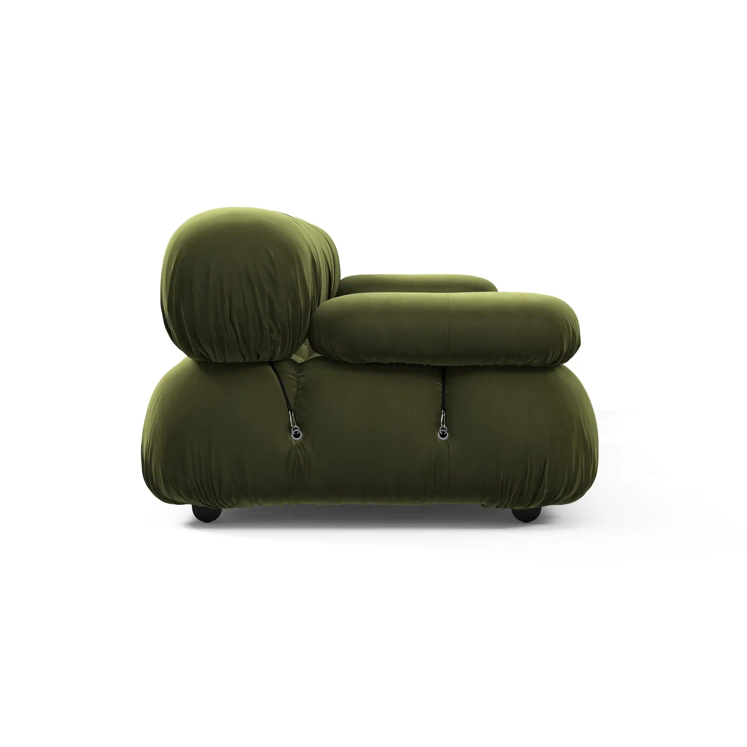 White Boucle Dark Green Velvet 4 - Camaleonda