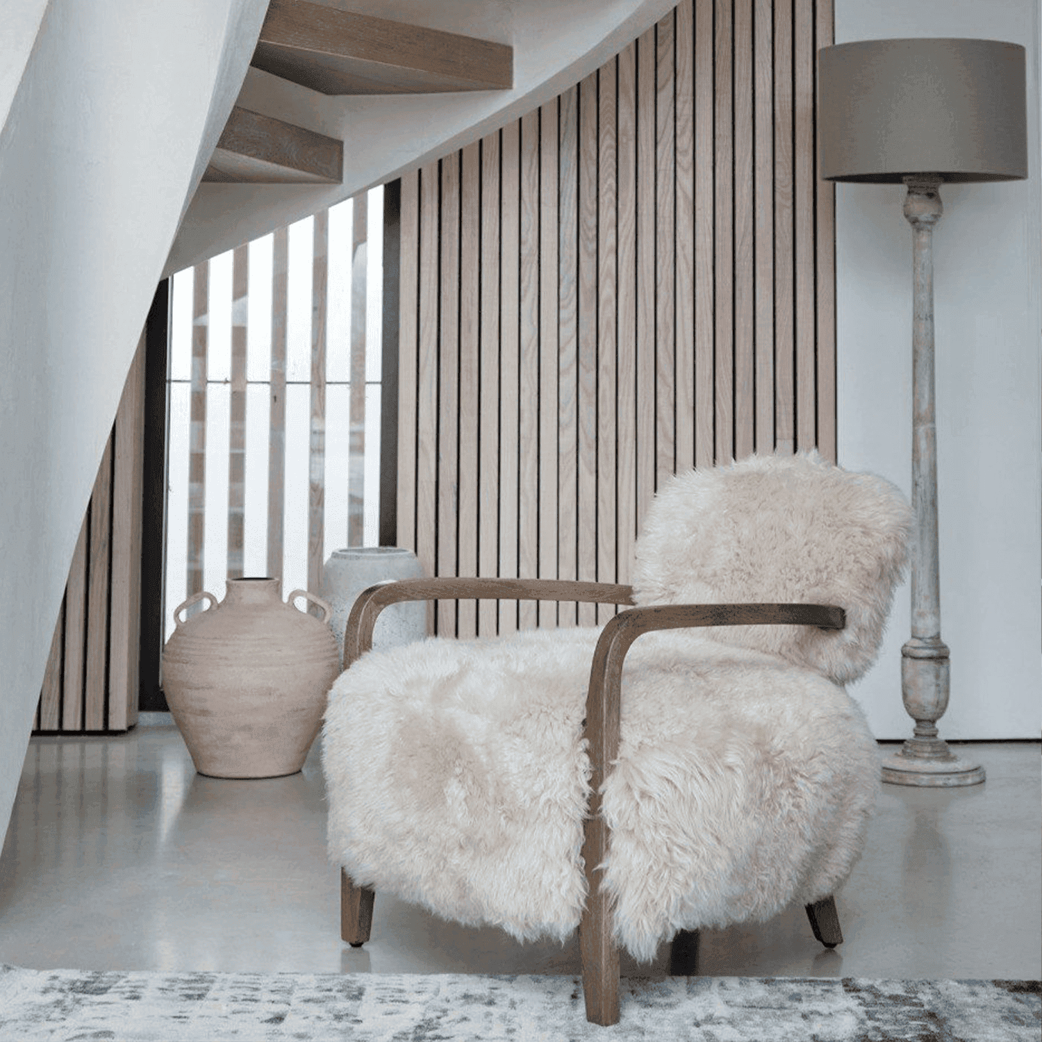 Display Yeti Sheepskin Armchair 12 - Yeti Sheepskin Armchair and Ottoman