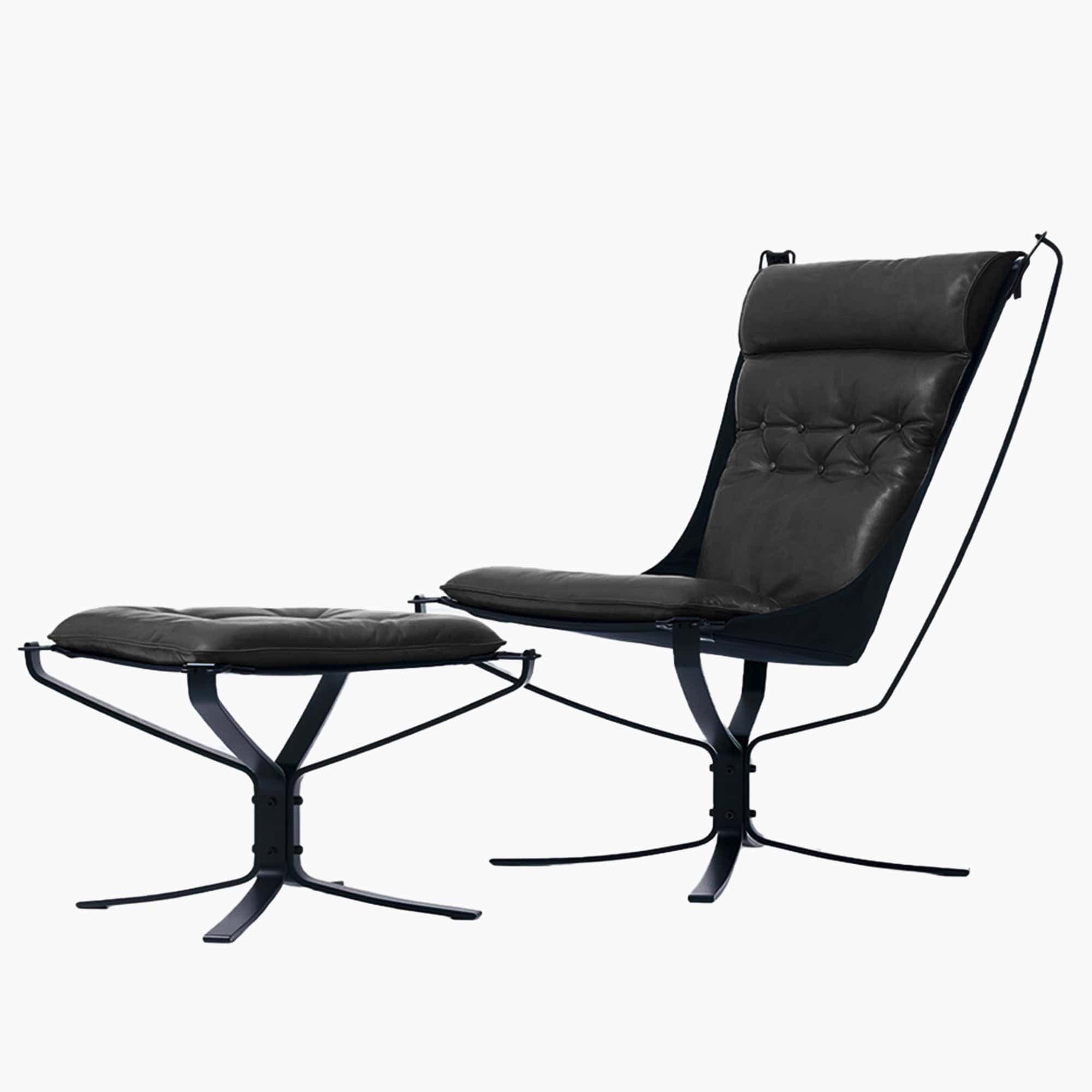 Falcon Chair - Black 3 - Falcon Chair and Ottoman