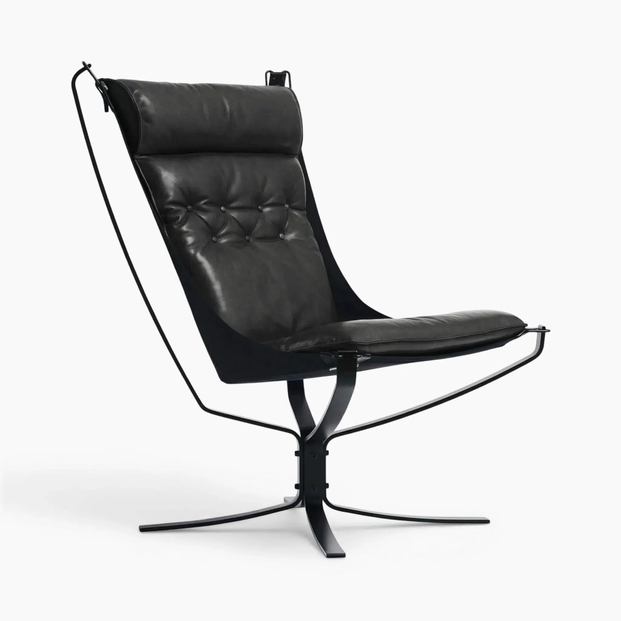 Falcon Chair and Ottoman Black 2 | Sohnne