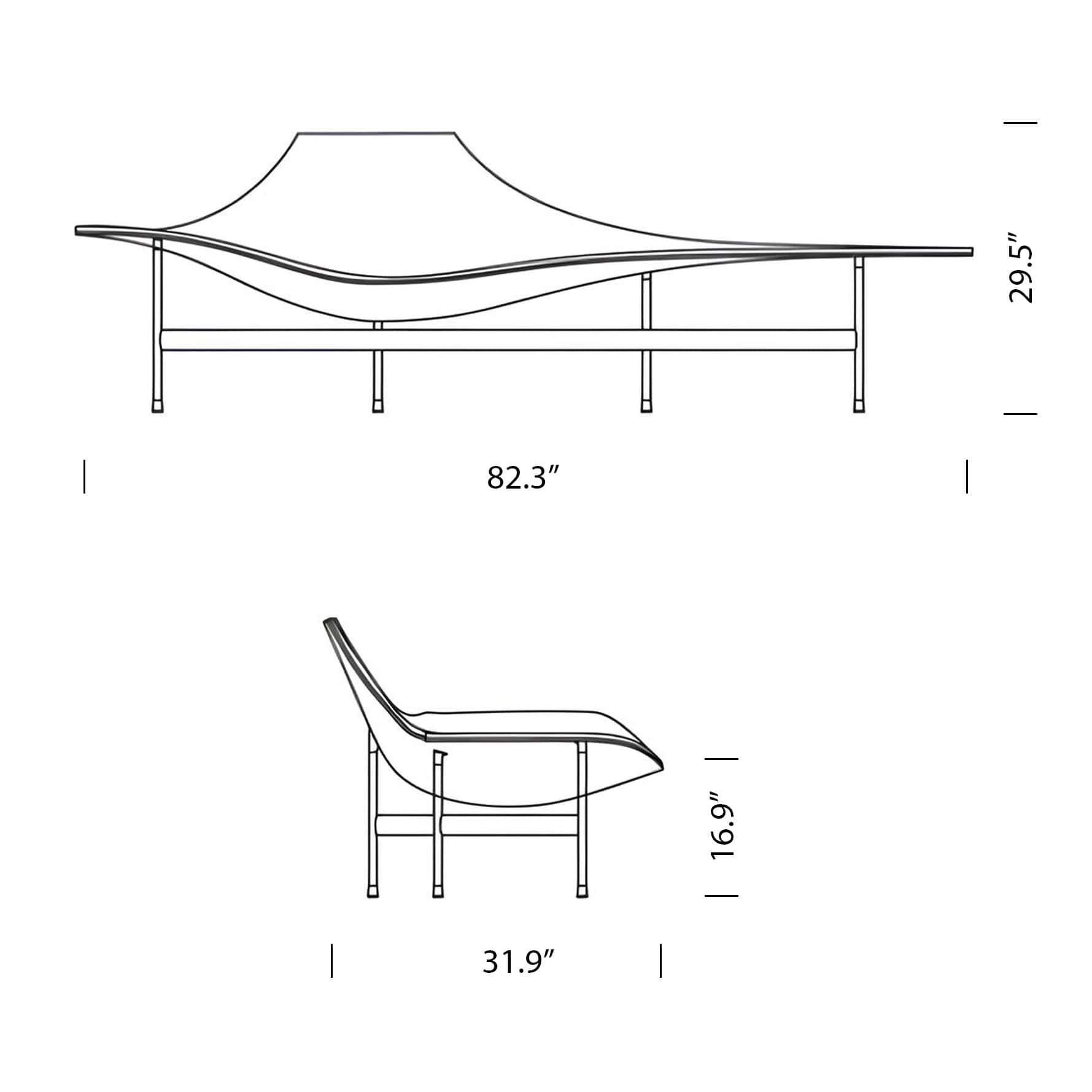 Product dimensions diagram