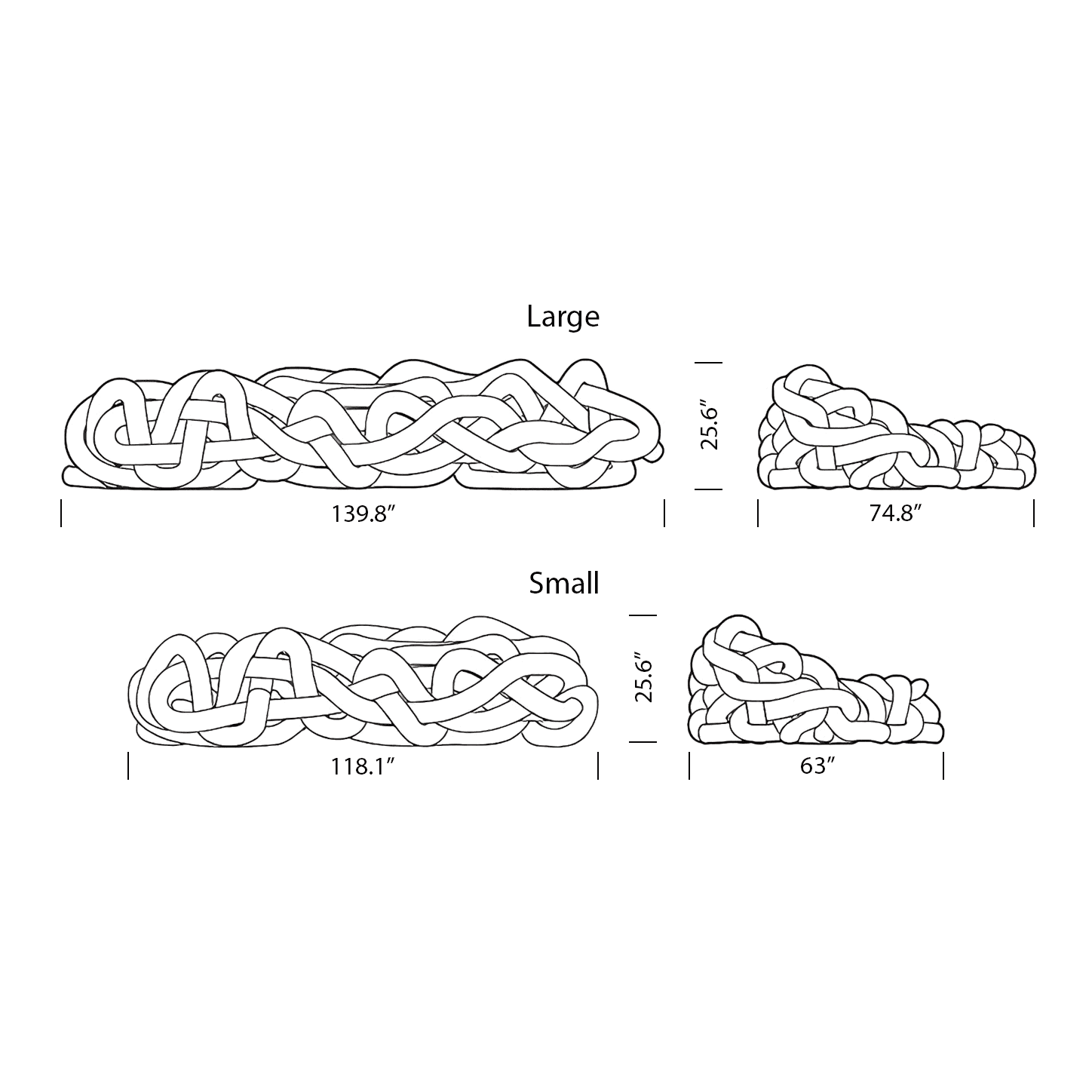 Product dimensions diagram