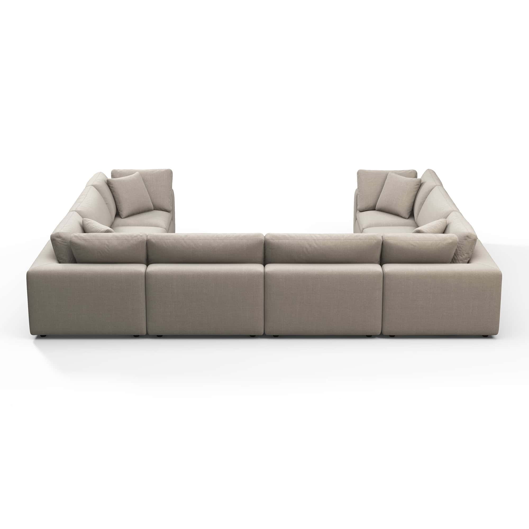 Cloud Sofa - 8 Seater U Beige (5) - Cloud Couch