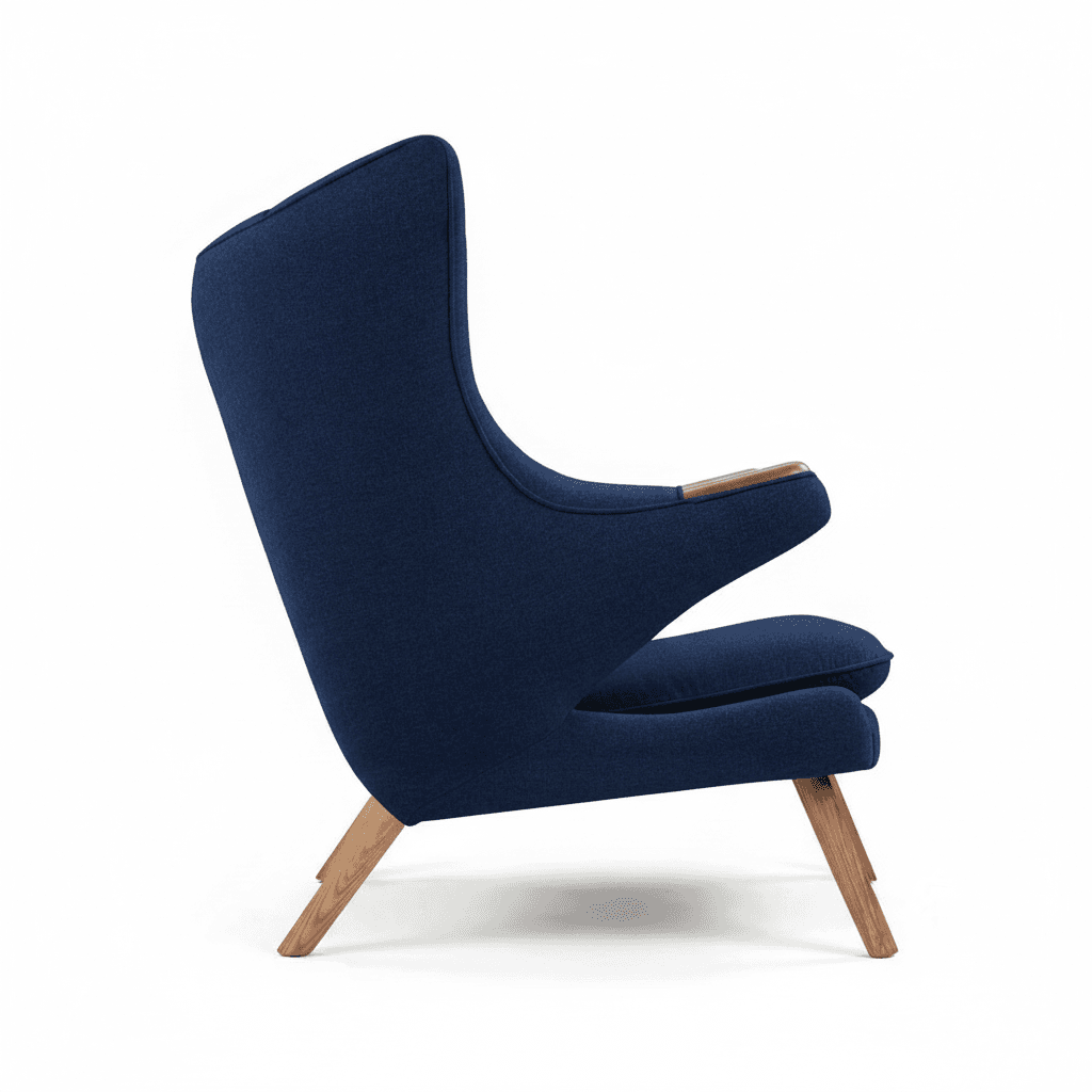 Papa Bear Chair and Ottoman Navy Blue 3 | Sohnne
