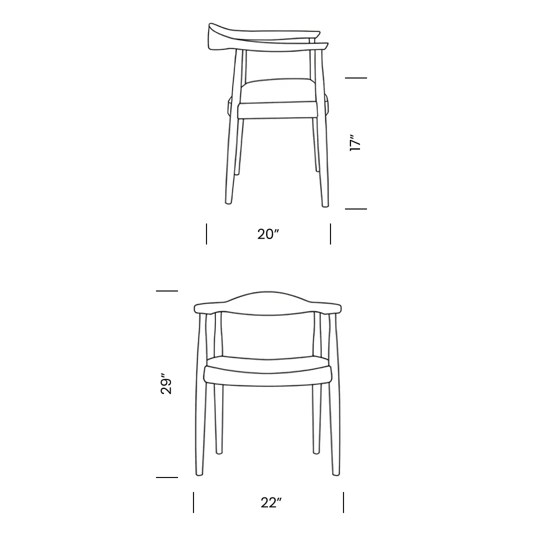 Kennedy PP501 Armchair Replica Mobile Dimensions - PP501 Armchair Replica