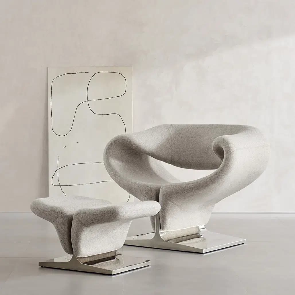 Ribbon Chair &amp; Ottoman | Sohnne