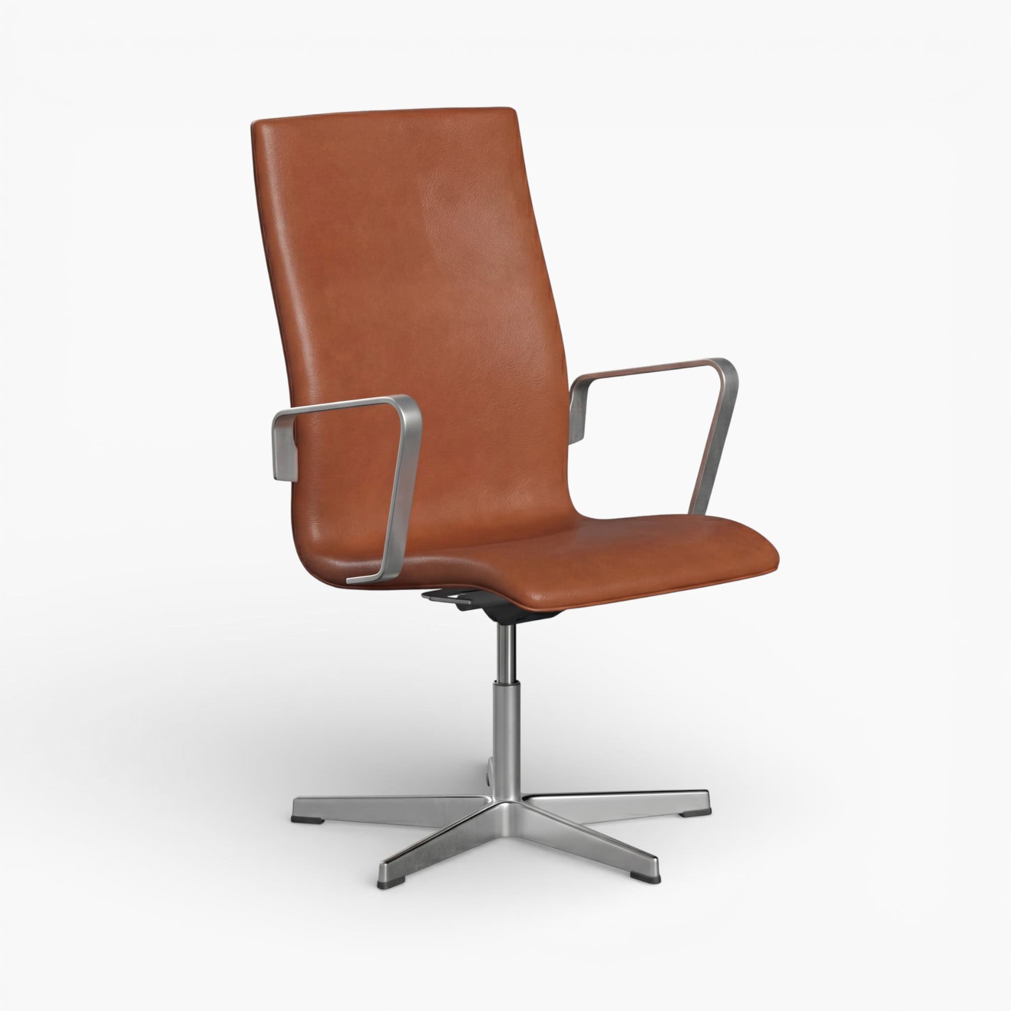 Oxford Chair Brown Leather wbg 2