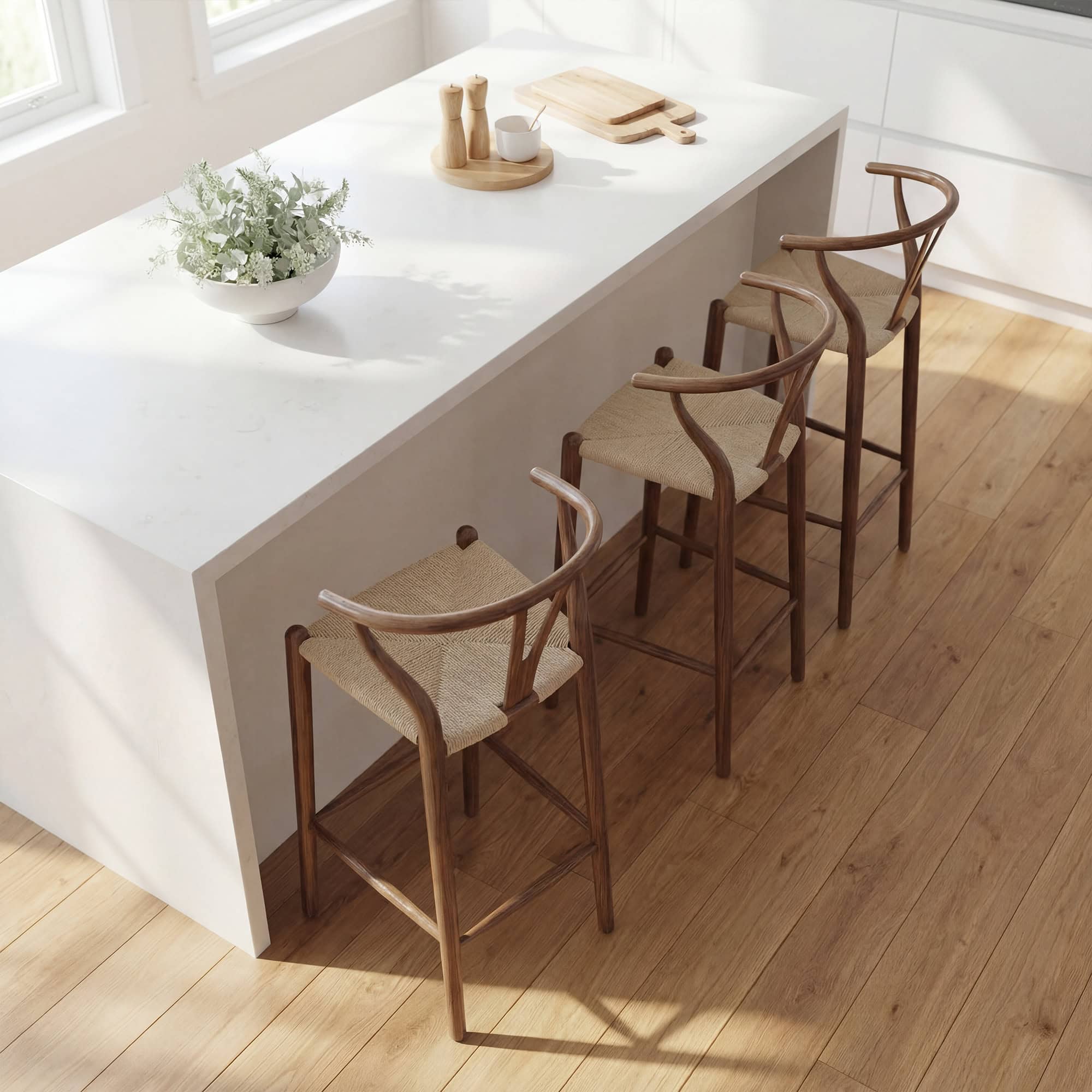 Wishbone Barstool Walnut 2