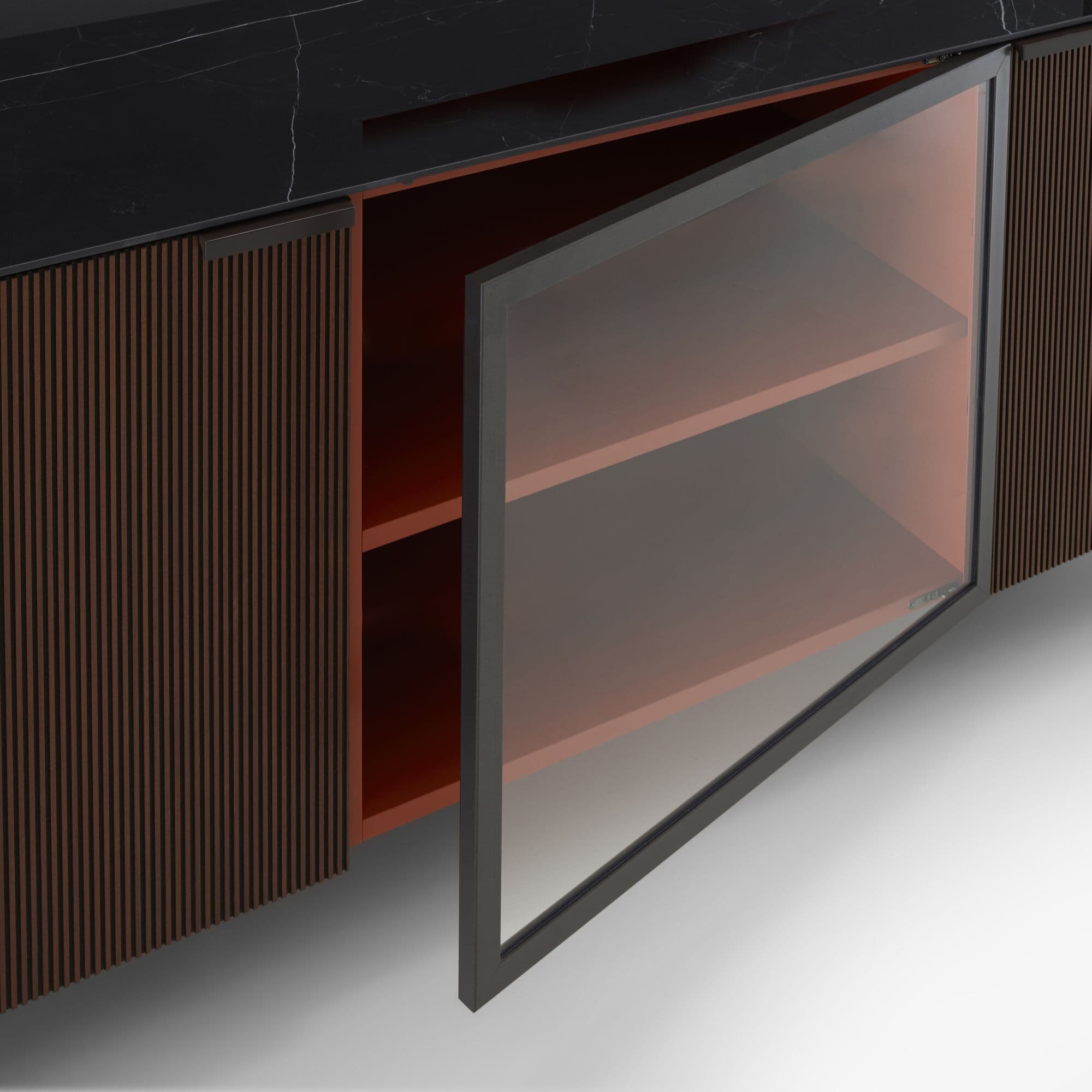 Selvans Sideboard 3 Doors with glass door 4