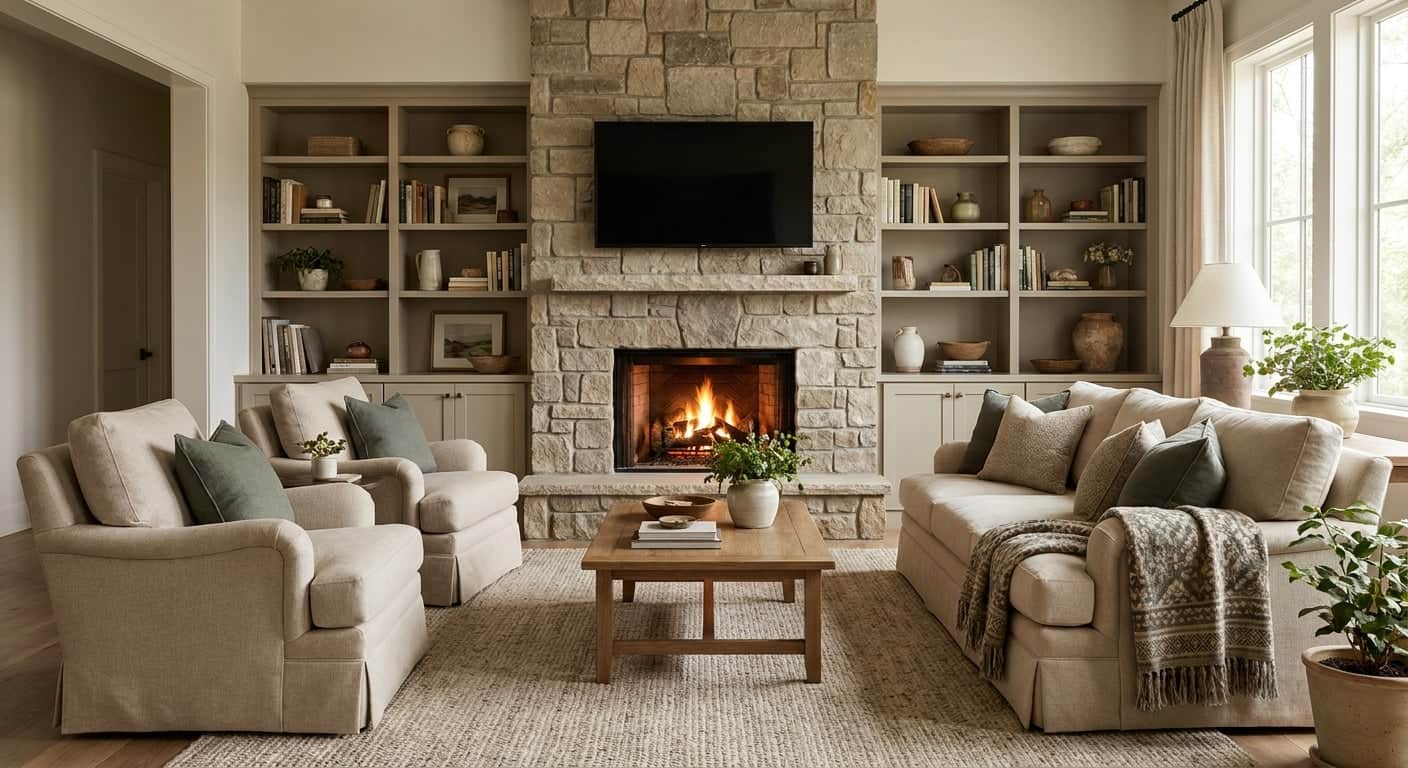 How to Arrange a Living Room Around a Fireplace (2026)