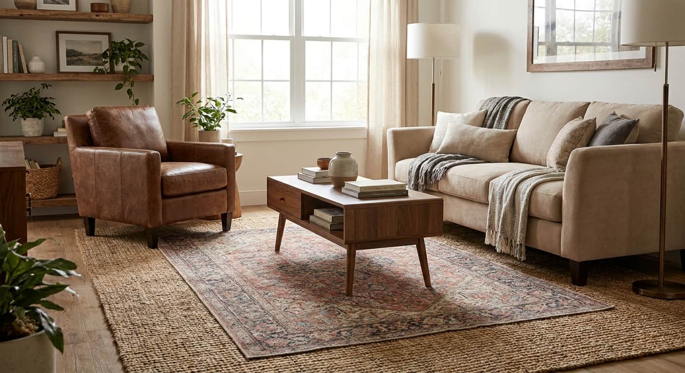 How to Layer Rugs With Furniture Living Room (2026)