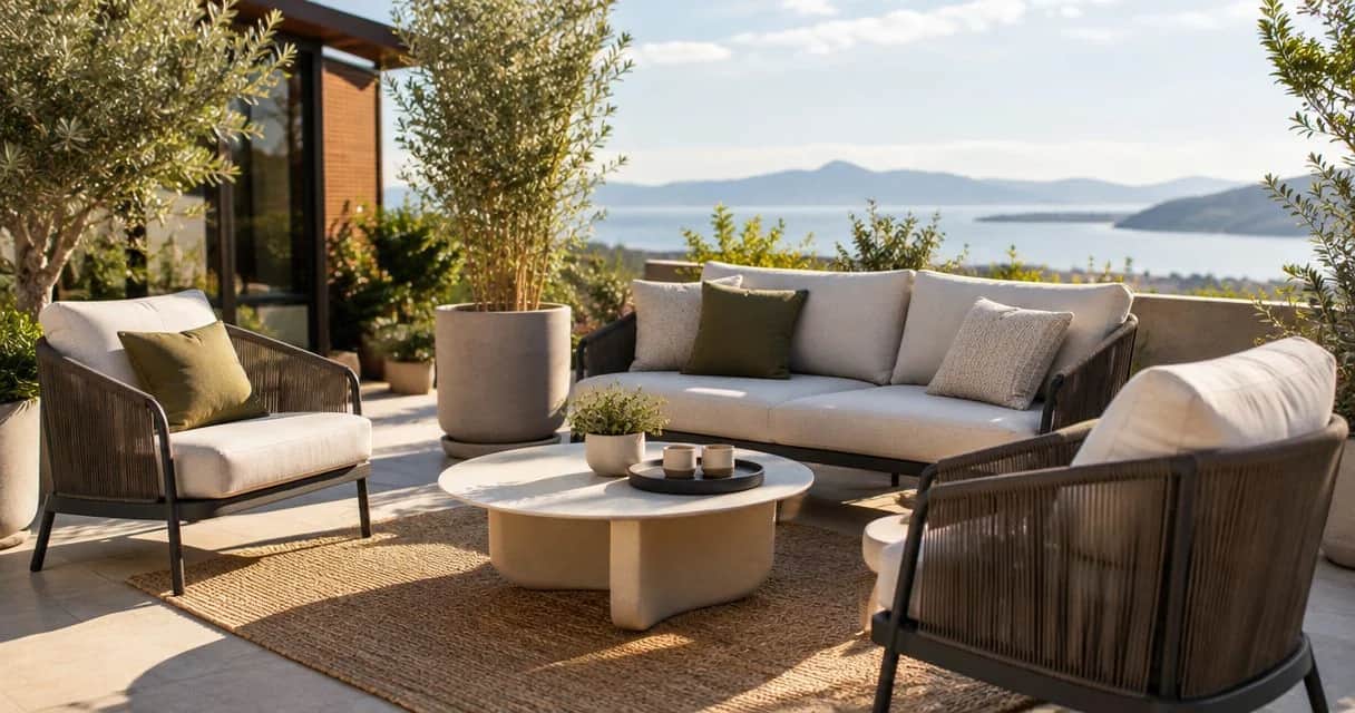 Can designer-style furniture be used outdoors?