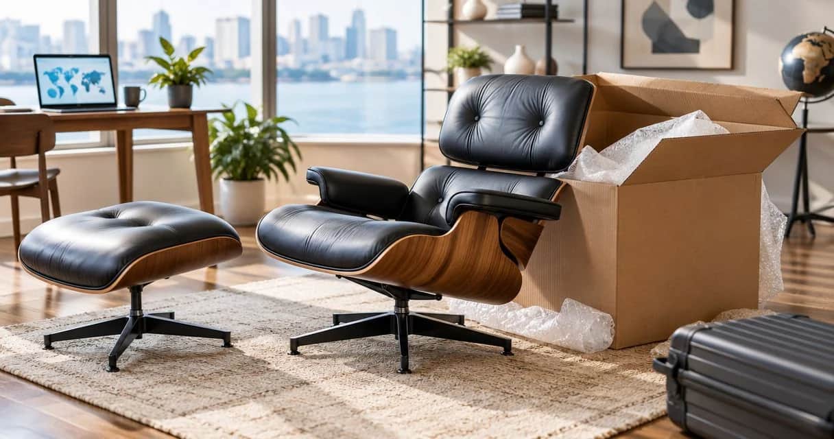 Can designer-style furniture ship internationally?
