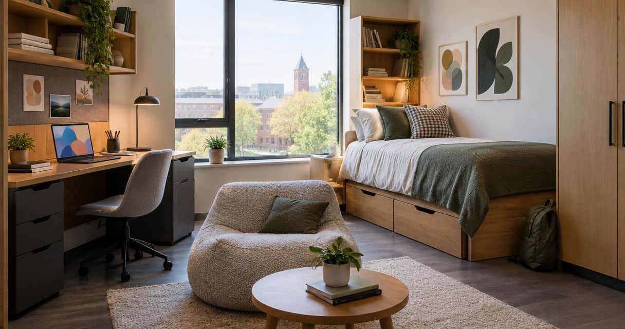 Designer-style furniture for university housing: complete 2026 guide