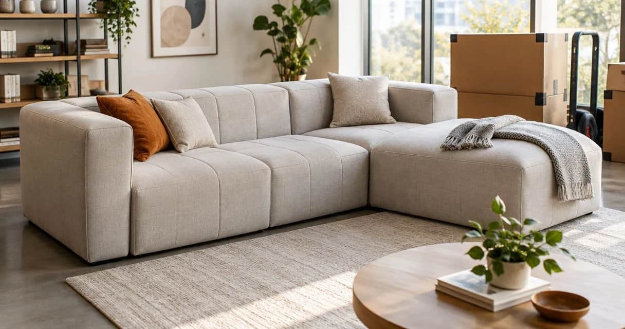 How much does it cost to ship a channel-stitched modular sofa?