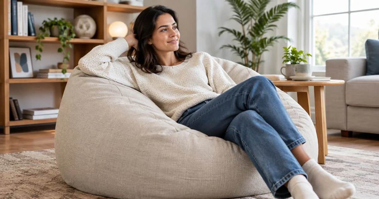 Is a designer-style bean bag chair comfortable for adults?