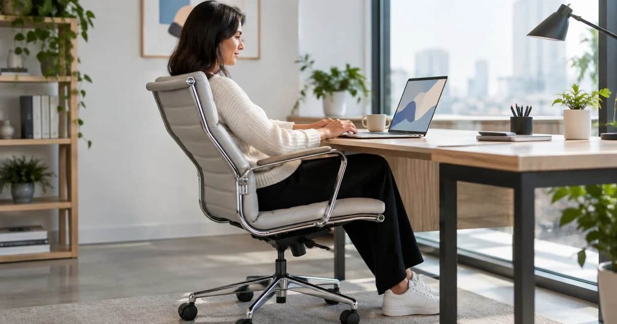 Is a padded aluminium office chair good for long work hours?