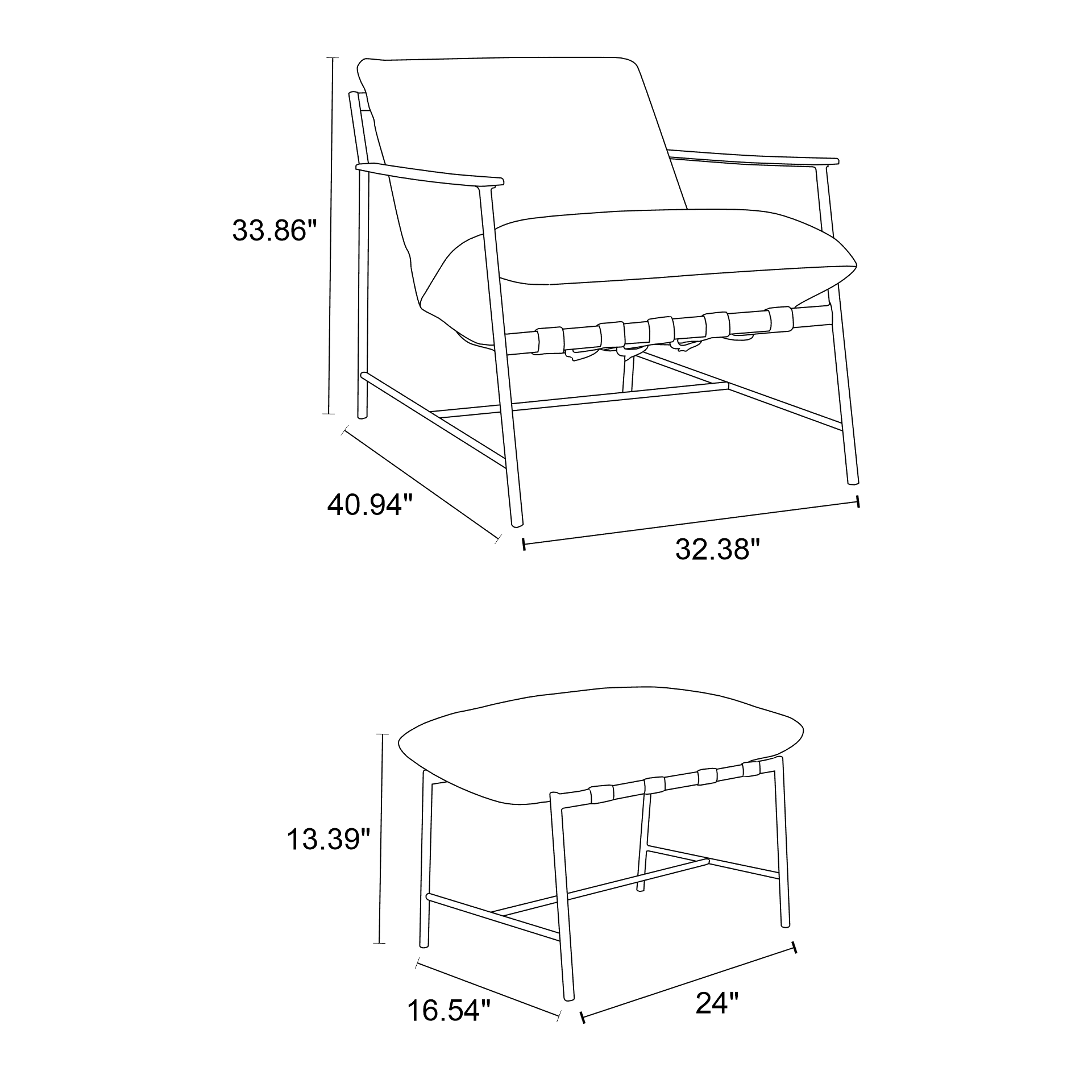 Product dimensions diagram