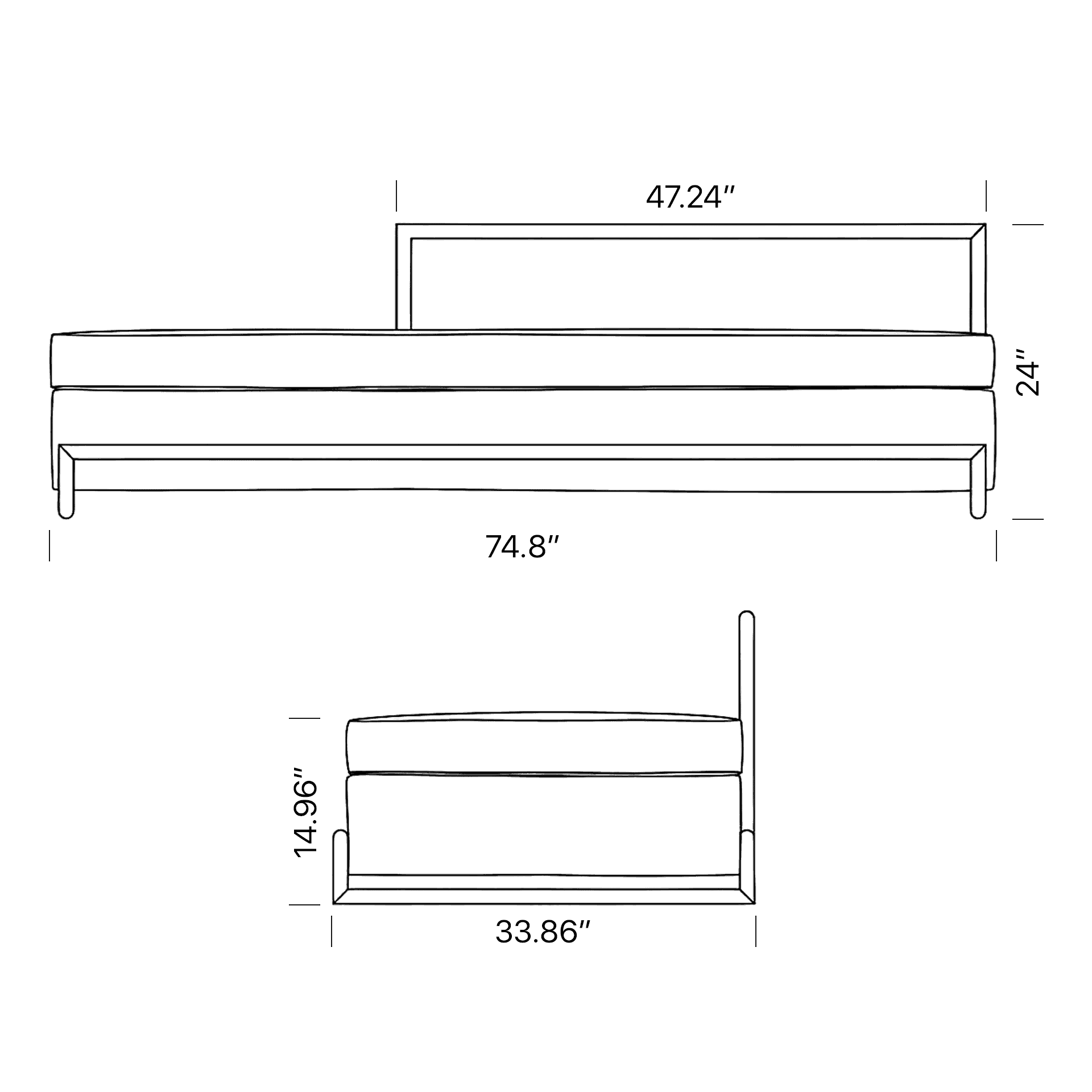 Product dimensions diagram