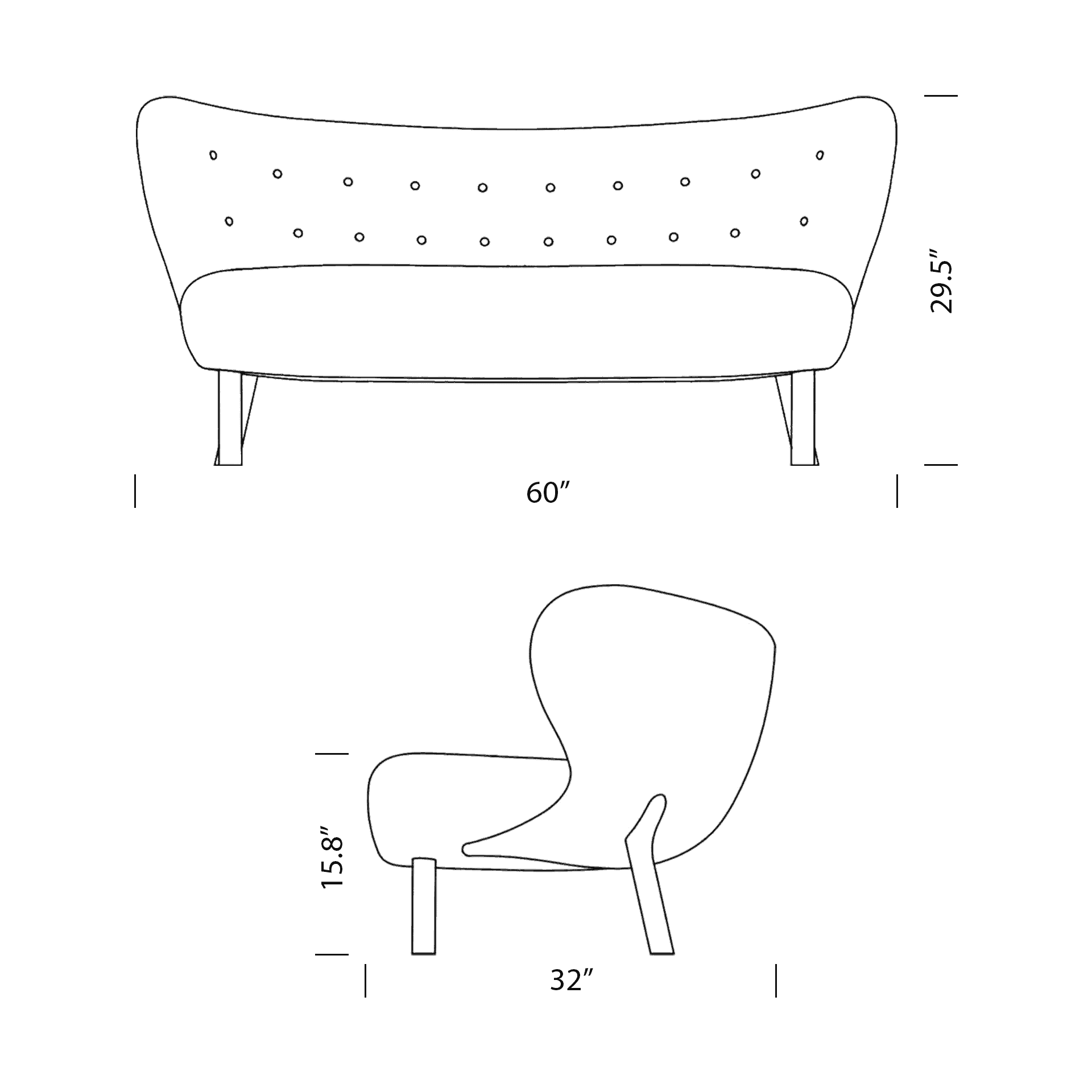 Product dimensions diagram