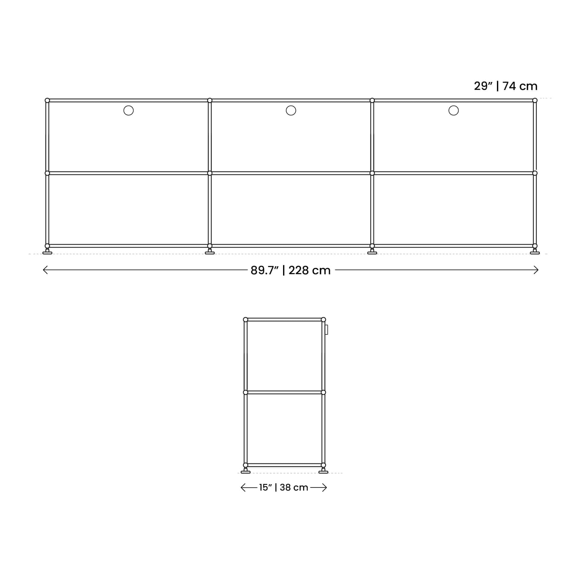 Product dimensions diagram