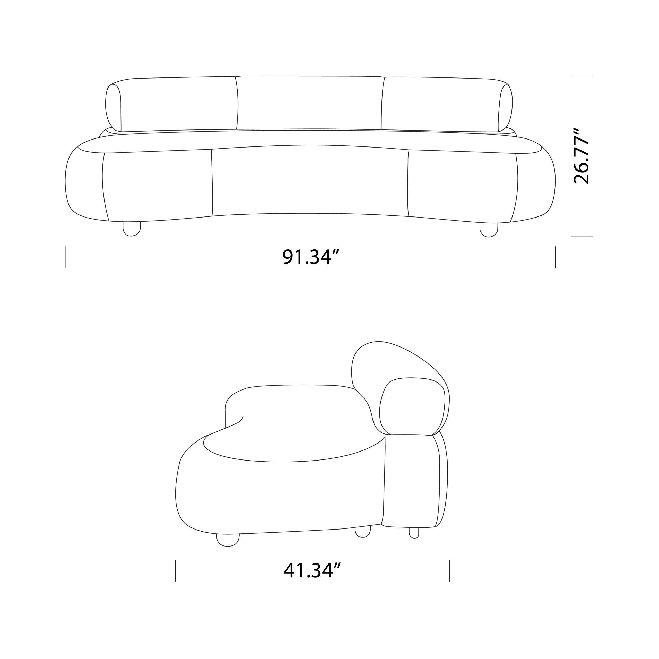 Product dimensions diagram