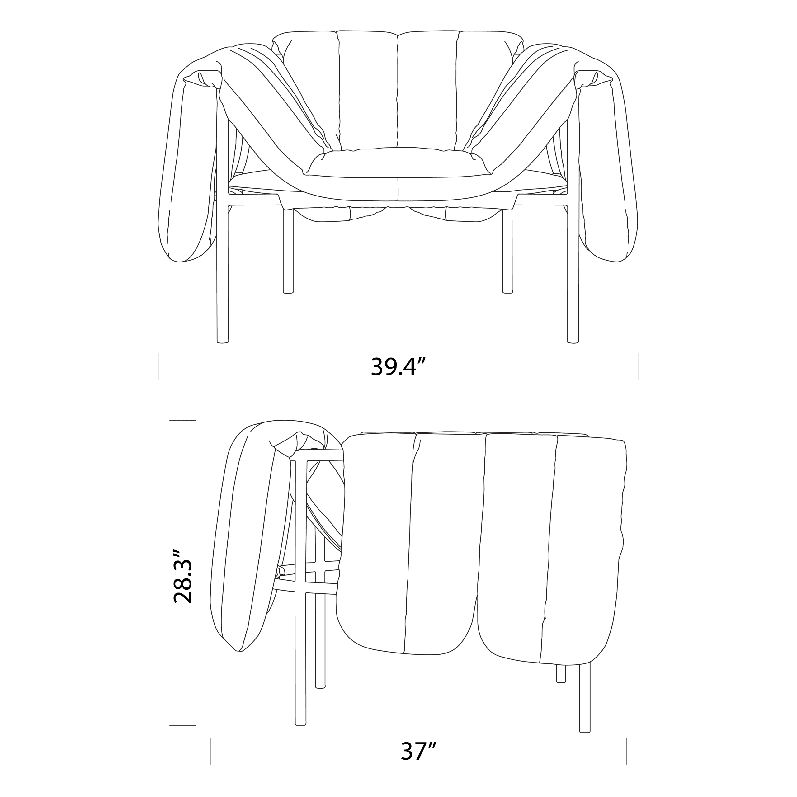 Product dimensions diagram