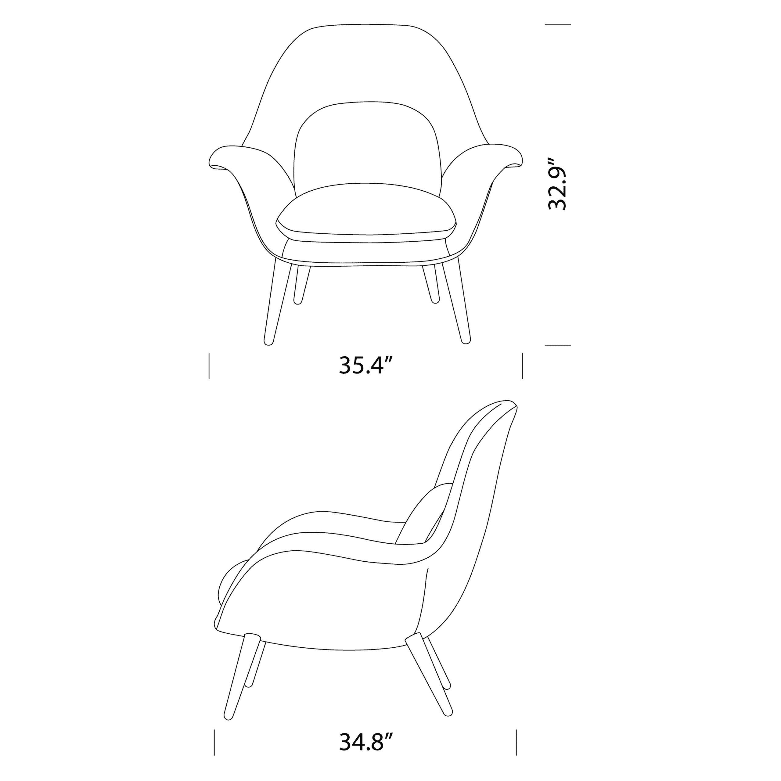 Product dimensions diagram