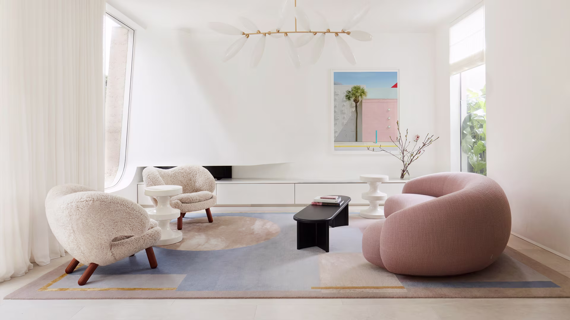 Yeti Sheepskin Armchair & Ottoman — gallery image 4